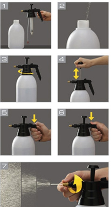 Mode d'emploi du spray brumisateur d'eau pour terrarium d'iguane